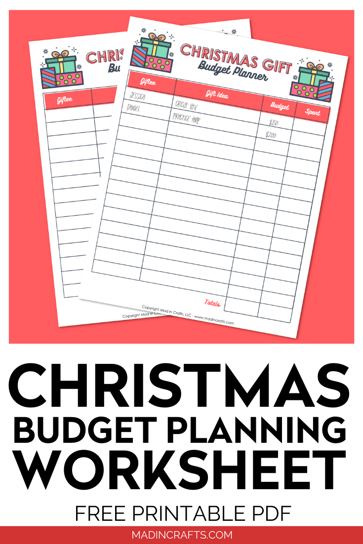 Christmas Gift Budget Planner