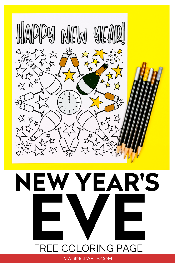 Free Printable 2016 New Years Coloring Pages - Get This New Years